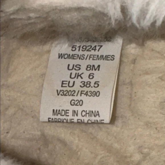 Lands' End Women's Burgundy Suede Slippers with Faux Fur-size 8 - Picture 8 of 10